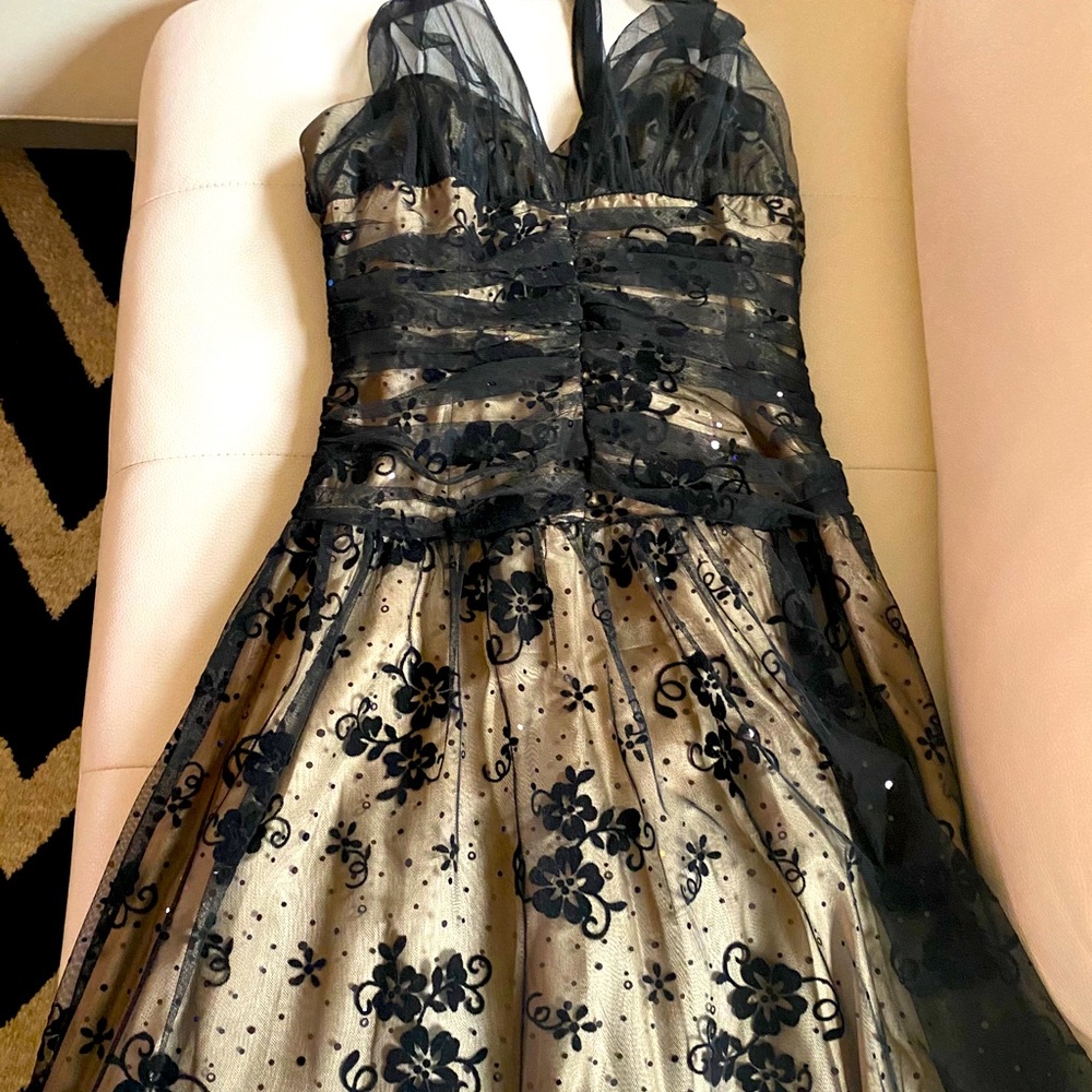 Black Cocktail Halter Dress
